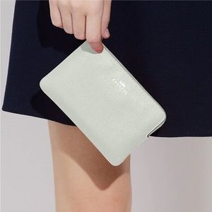 Coach Sage Green Leather Wristlet